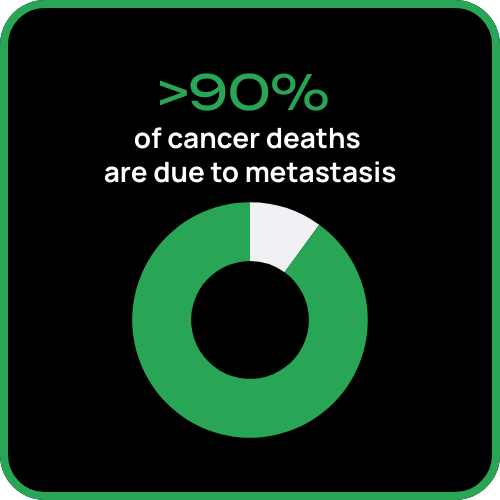 >90% of cancer deaths are due to metastasis