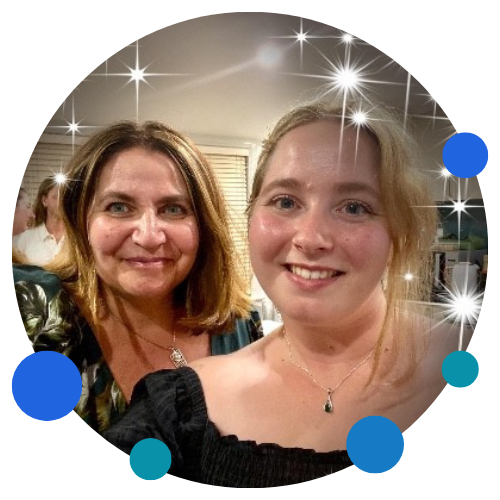 Eva Harris and her mum