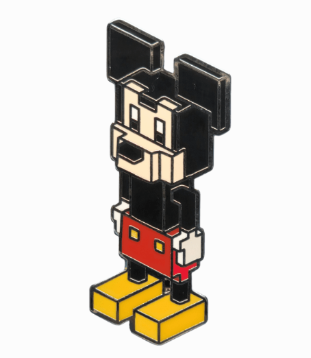 The Crossy Mickey pin is a rare, officially licensed 8-bit enamel collectible released for PAX Aus 2017 by Hipster Whale and Pinny Arcade.